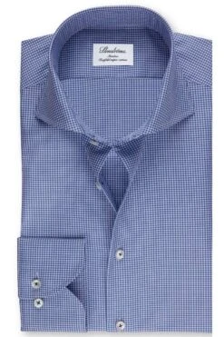 Stenströms Slimline Hemd Dunkelblau, Kariert