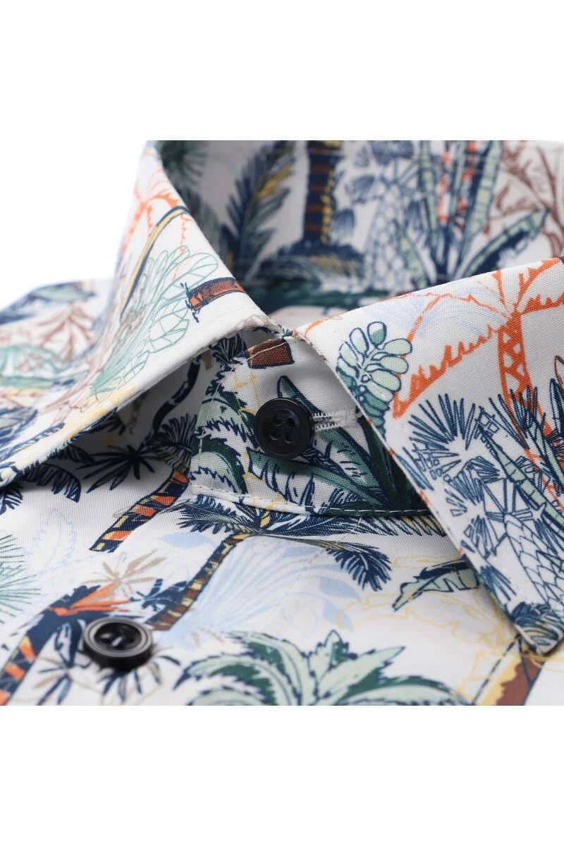 Marvelis Modern Fit Hemd Grün/weiss, Gemustert 4 Marvelis Modern Fit Hemd Grün/weiss, Gemustert – Bild 2