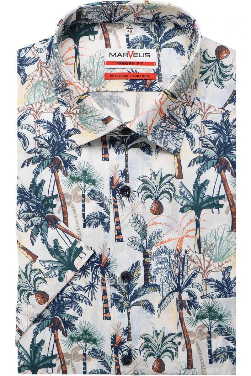 Marvelis Modern Fit Hemd Grün/weiss, Gemustert 3 Marvelis Modern Fit Hemd Grün/weiss, Gemustert