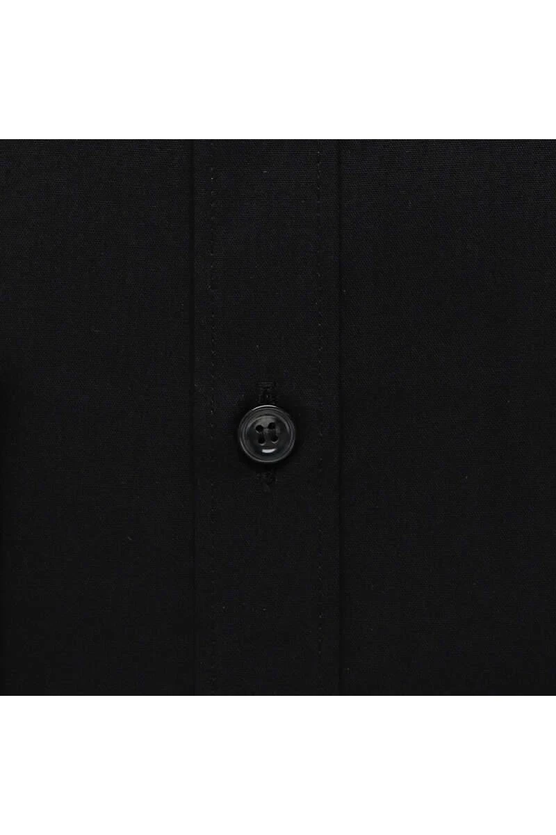 Marvelis Super Slim Hemd Schwarz, Einfarbig 6 Marvelis Super Slim Hemd Schwarz, Einfarbig – Bild 4