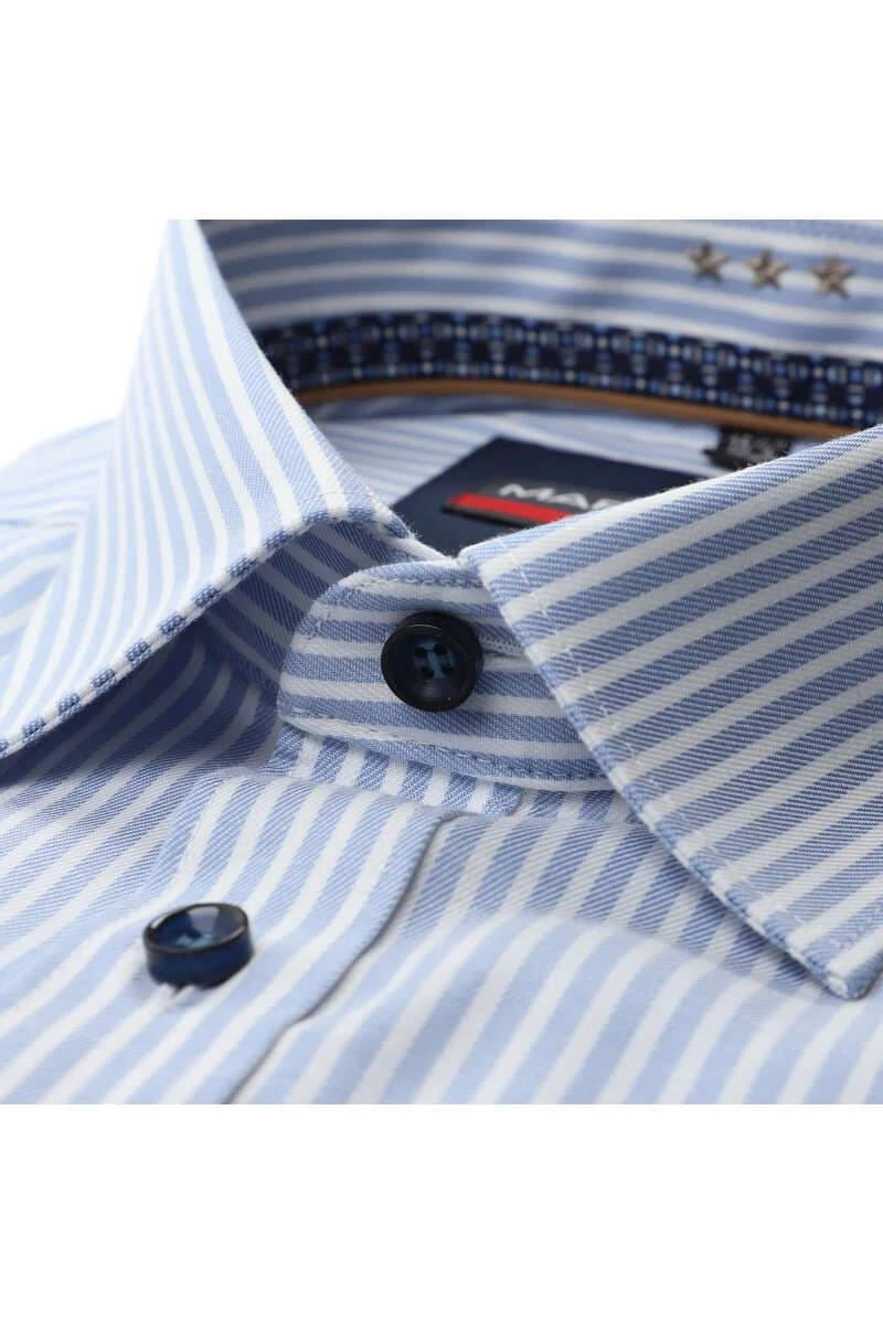 Marvelis Body Fit Hemd Blau/weiss, Gestreift 4 Marvelis Body Fit Hemd Blau/weiss, Gestreift – Bild 2