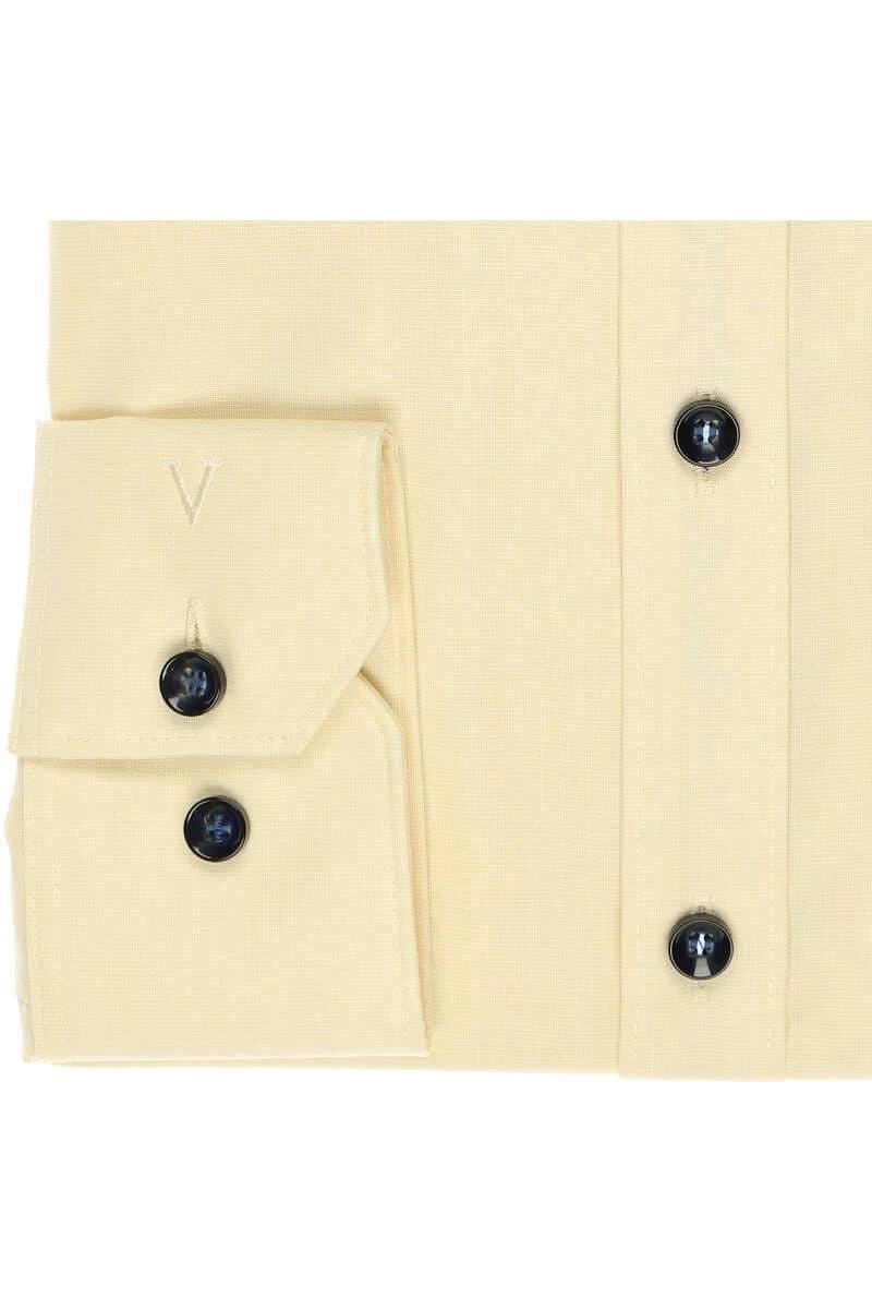 Marvelis Body Fit Hemd Zitronengelb, Faux-uni 5 Marvelis Body Fit Hemd Zitronengelb, Faux-uni – Bild 3