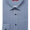 Marvelis Body Fit Hemd Blau/weiss, Gemustert