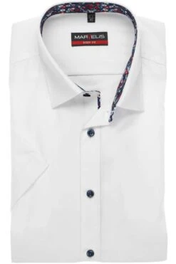 Marvelis Body Fit Hemd Weiss, Einfarbig
