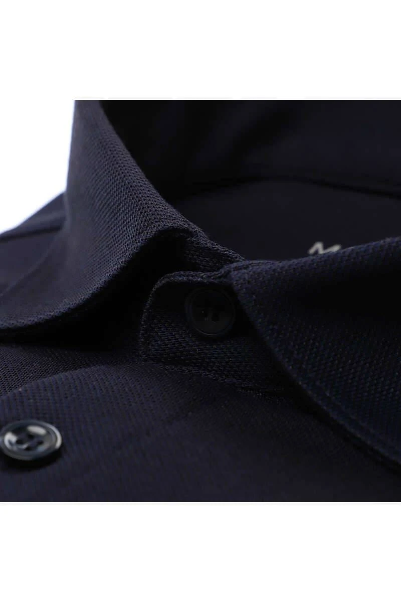 Marvelis Body Fit Jerseyhemd Marine, Strukturiert 4 Marvelis Body Fit Jerseyhemd Marine, Strukturiert – Bild 2