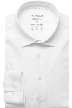 Marvelis Performance Modern Fit Poloshirt Weiss, Einfarbig