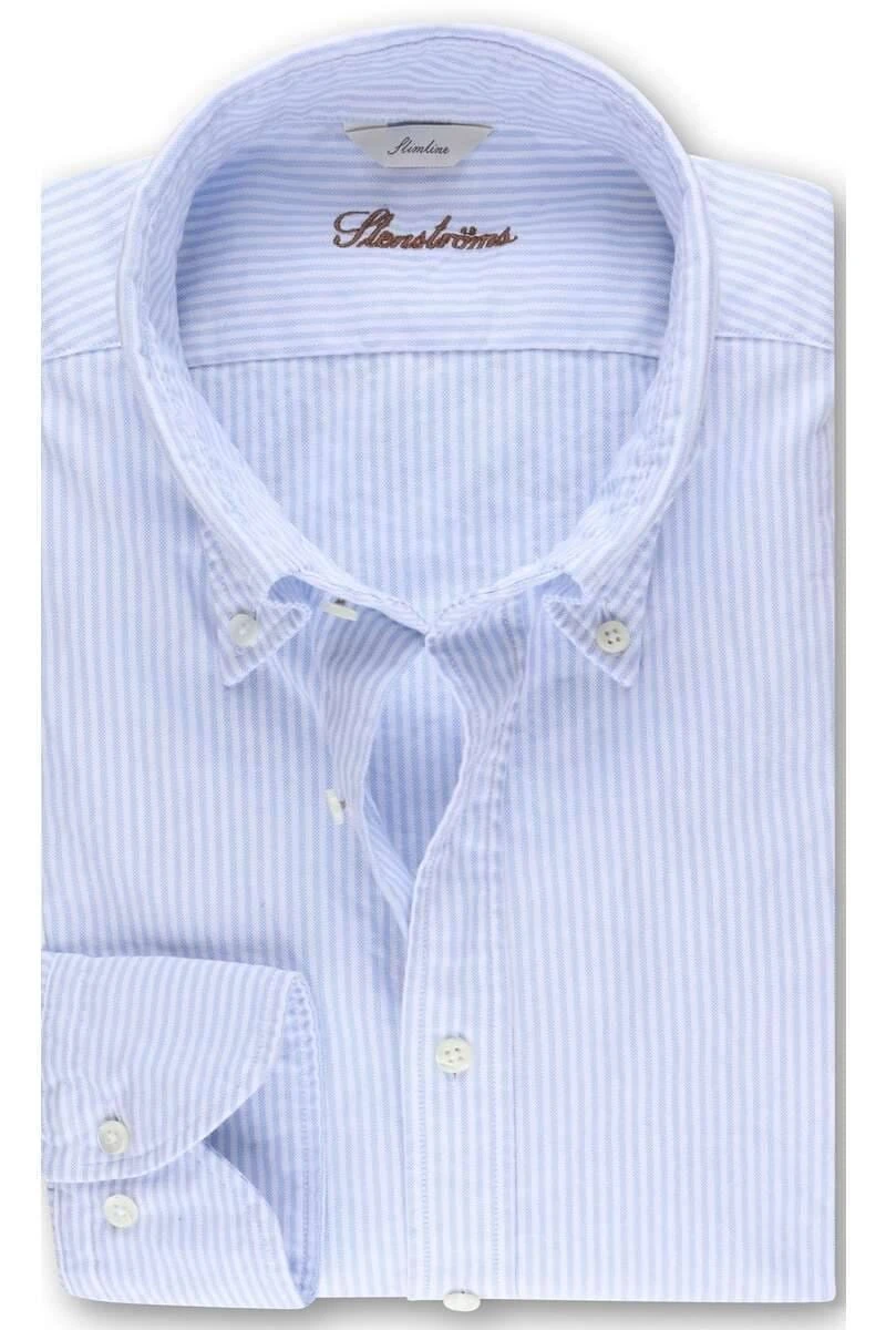 Stenströms Slimline Hemd Hellblau, Gestreift 3 Stenströms Slimline Hemd Hellblau, Gestreift
