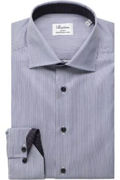 Stenströms Slimline Hemd Blau/weiss,