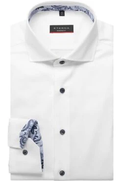 ETERNA Modern Fit Hemd Weiss, Einfarbig