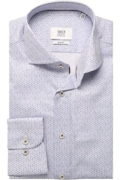 ETERNA 1863 Slim Fit Hemd Blau, Gemustert