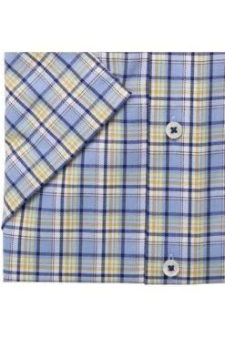 ETERNA Modern Fit Hemd Mittelblau, Kariert -Bekleidung Rabatt Serie 8213 C18U 12 2 800 1200x1200