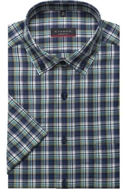 ETERNA Modern Fit Hemd Grün, Kariert