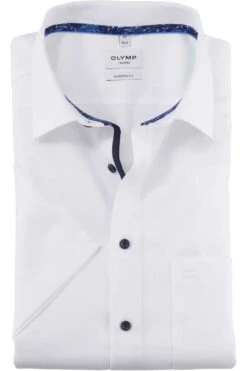 OLYMP Tendenz Modern Fit Hemd Weiss, Faux-uni