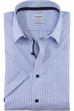 OLYMP Tendenz Modern Fit Hemd Bleu/weiss, Gestreift