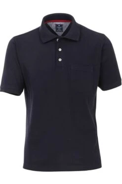 Redmond Casual Poloshirt Nachtblau, Einfarbig