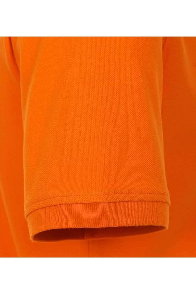 Redmond Casual Regular Fit Poloshirt Orange, Einfarbig 5 Redmond Casual Regular Fit Poloshirt Orange, Einfarbig – Bild 3