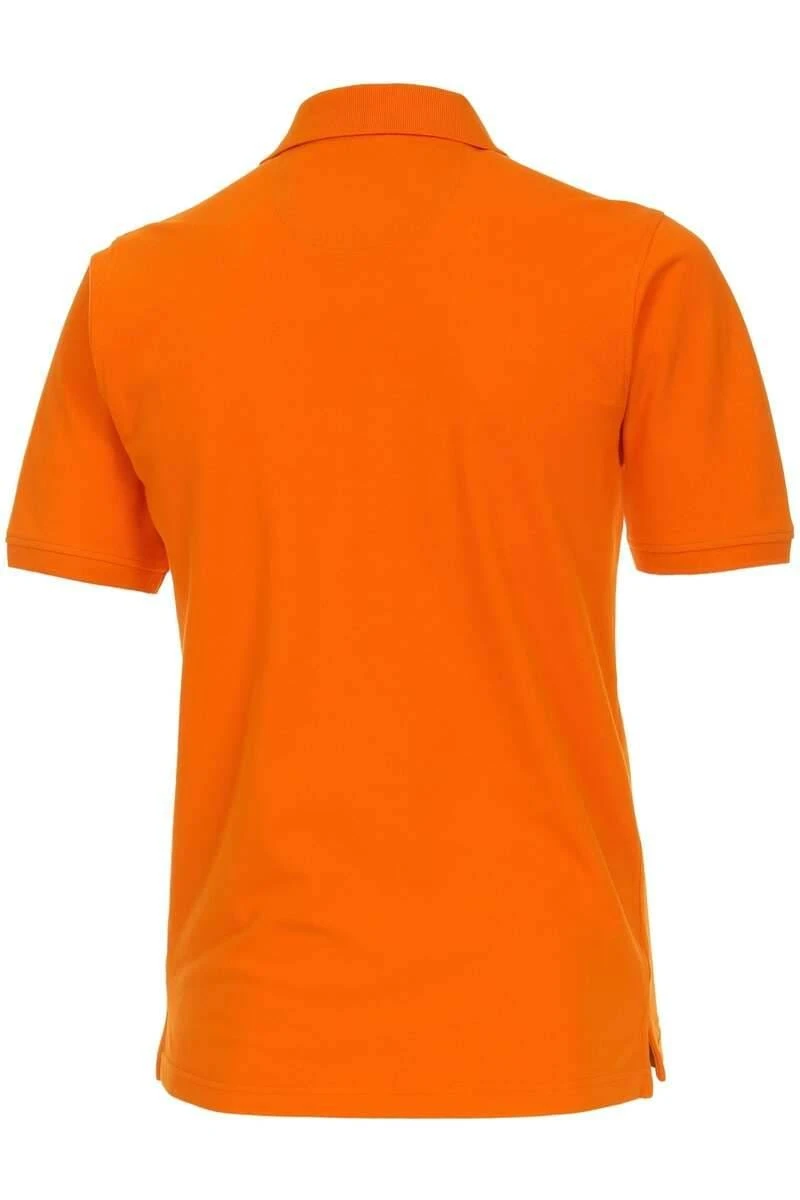 Redmond Casual Regular Fit Poloshirt Orange, Einfarbig 6 Redmond Casual Regular Fit Poloshirt Orange, Einfarbig – Bild 4