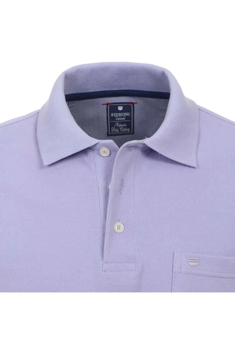 Redmond Casual Regular Fit Poloshirt Lila, Einfarbig 4 Redmond Casual Regular Fit Poloshirt Lila, Einfarbig – Bild 2