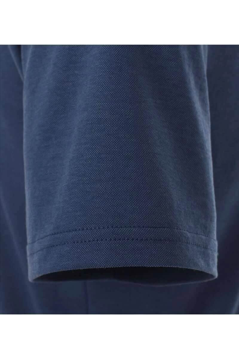 Redmond Casual Poloshirt Dunkelblau, Einfarbig 5 Redmond Casual Poloshirt Dunkelblau, Einfarbig – Bild 3