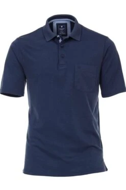 Redmond Casual Poloshirt Dunkelblau, Einfarbig