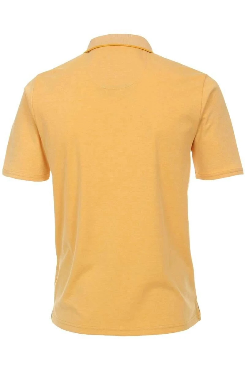 Redmond Casual Regular Fit Poloshirt Gelb, Einfarbig 6 Redmond Casual Regular Fit Poloshirt Gelb, Einfarbig – Bild 4