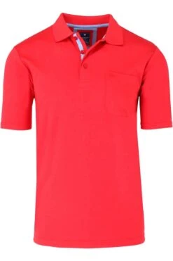 Redmond Casual Regular Fit Poloshirt Rot, Einfarbig