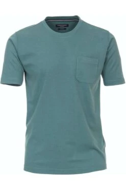 Casa Moda Casual T-Shirt Rundhals Blau,Einfarbig