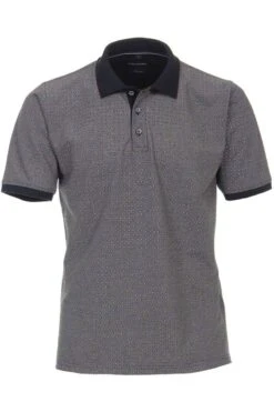 Casa Moda Casual Fit Poloshirt Grau, Gemustert