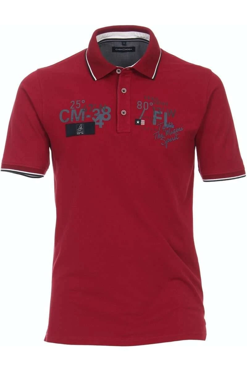 Casa Moda Casual Fit Poloshirt Pflaume, Einfarbig 3 Casa Moda Casual Fit Poloshirt Pflaume, Einfarbig