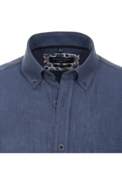 Casa Moda Casual Fit Leinenhemd Blau, Einfarbig -Bekleidung Rabatt Serie 934044100 105 1 800 1200x1200