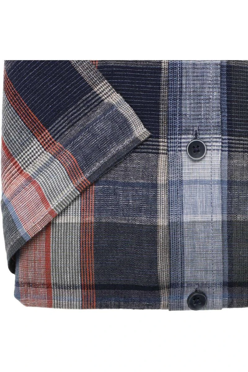 Casa Moda Casual Fit Leinenhemd Grau, Kariert 5 Casa Moda Casual Fit Leinenhemd Grau, Kariert – Bild 3