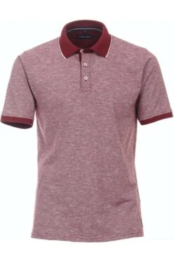 Casa Moda Casual Fit Poloshirt Rot, Melange