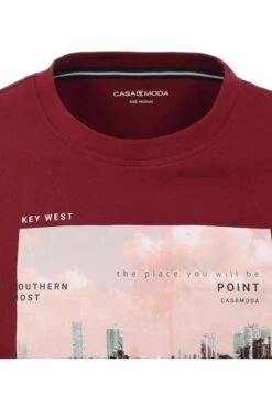 Casa Moda Casual T-Shirt Rundhals Rot,Einfarbig -Bekleidung Rabatt Serie 934059700 446 1 800 1200x1200