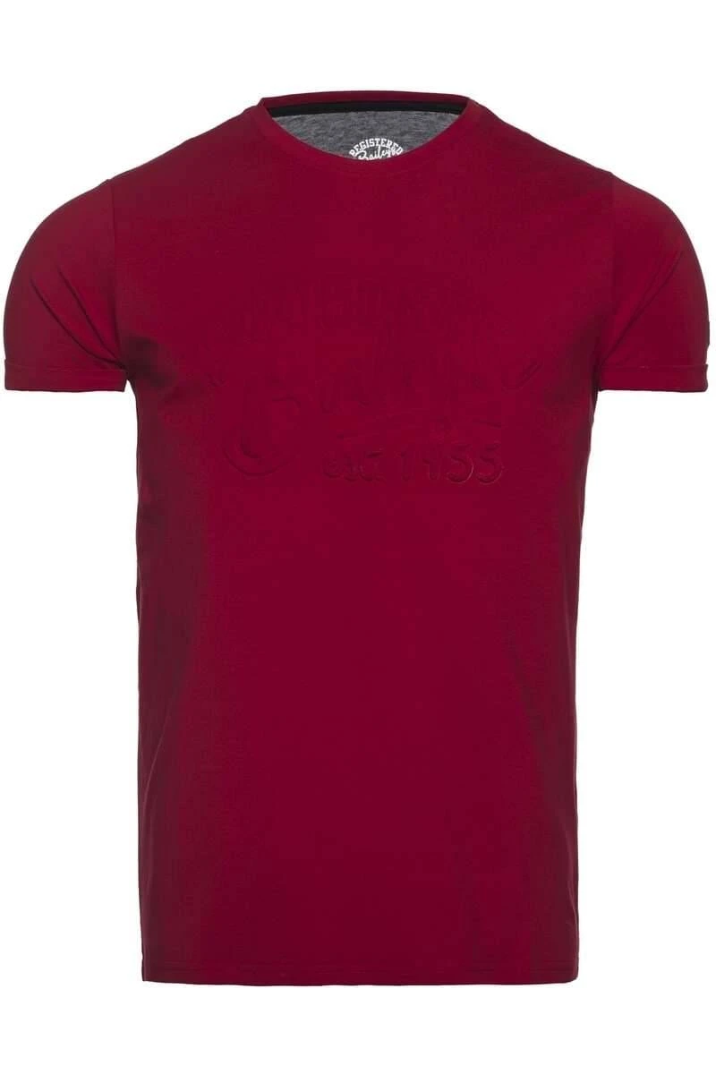 Baileys Regular Fit T-Shirt Rundhals Rot,Einfarbig 3 Baileys Regular Fit T-Shirt Rundhals Rot,Einfarbig