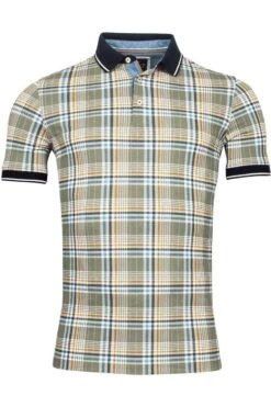 Baileys Modern Fit Poloshirt Gelb/blau, Kariert