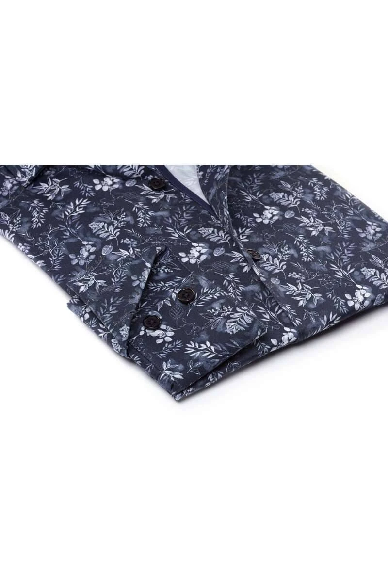 Circle Of Gentlemen Slim Fit Hemd Navy, Gemustert 4 Circle Of Gentlemen Slim Fit Hemd Navy, Gemustert – Bild 2