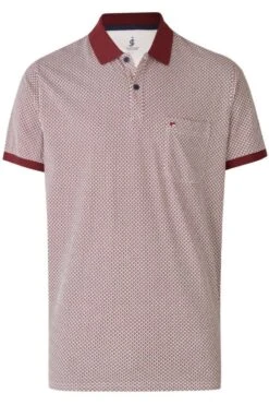 Jupiter Modern Fit Poloshirt Bordeaux, Gemustert