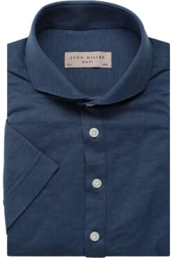 John Miller Slim Fit Poloshirt Dunkelblau, Einfarbig