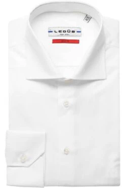 Ledȗb Slim Fit Hemd Weiss, Einfarbig