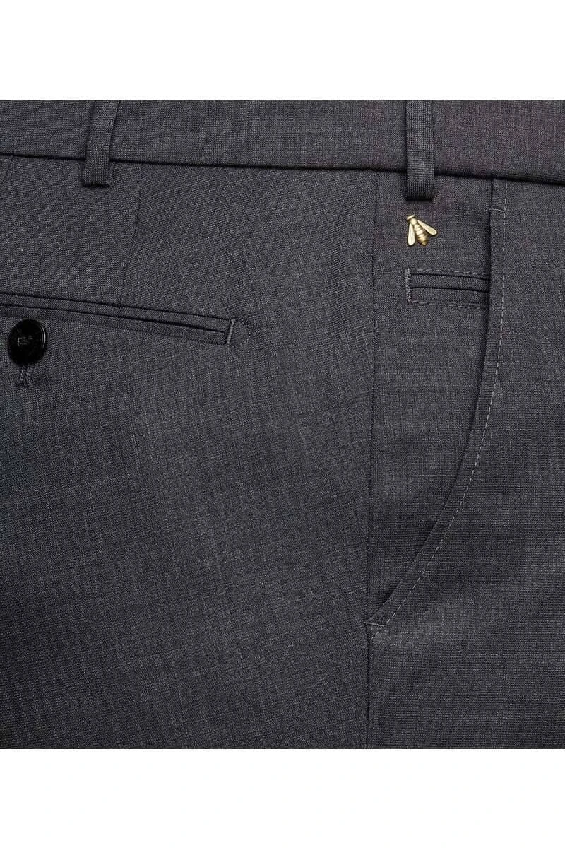 Meyer Super 100 Modern Fit Herren Stoffhose Anthrazit,Einfarbig 7 Meyer Super 100 Modern Fit Herren Stoffhose Anthrazit,Einfarbig – Bild 5