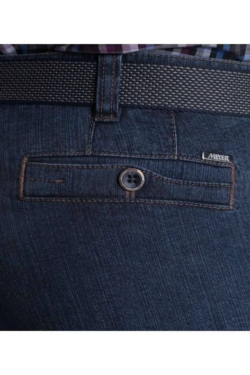 Meyer Regular Fit Herren Jeans Blau 5 Meyer Regular Fit Herren Jeans Blau – Bild 3