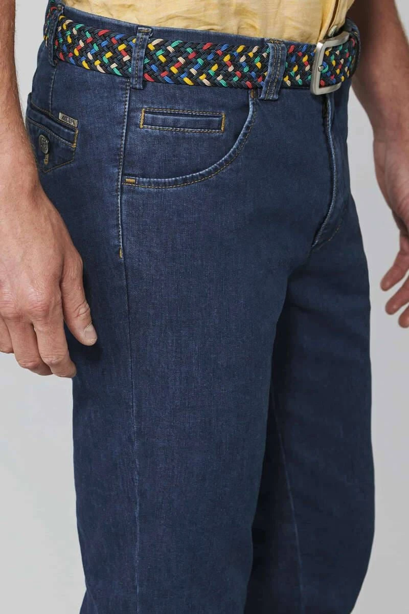 Meyer Slim Fit Five-Pocket Herren Jeans Blau 5 Meyer Slim Fit Five-Pocket Herren Jeans Blau – Bild 3