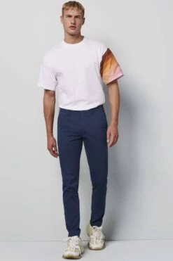 Meyer M5 Slim Fit Herren Chino Blau,Einfarbig -Bekleidung Rabatt Serie MY M5FIT1 6008 18 8 800 1200x1200