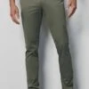 Meyer M5 Slim Fit Herren Chino Dunkelgrün,Einfarbig -Bekleidung Rabatt Serie MY M5FIT1 6008 26 800 1200x1200