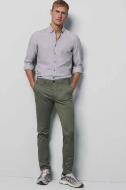 Meyer M5 Slim Fit Herren Chino Dunkelgrün,Einfarbig -Bekleidung Rabatt Serie MY M5FIT1 6008 26 8 800 1200x1200