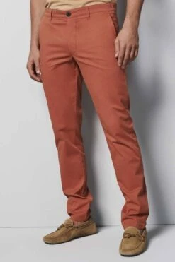 Meyer M5 Slim Fit Herren Chino Braun,Einfarbig