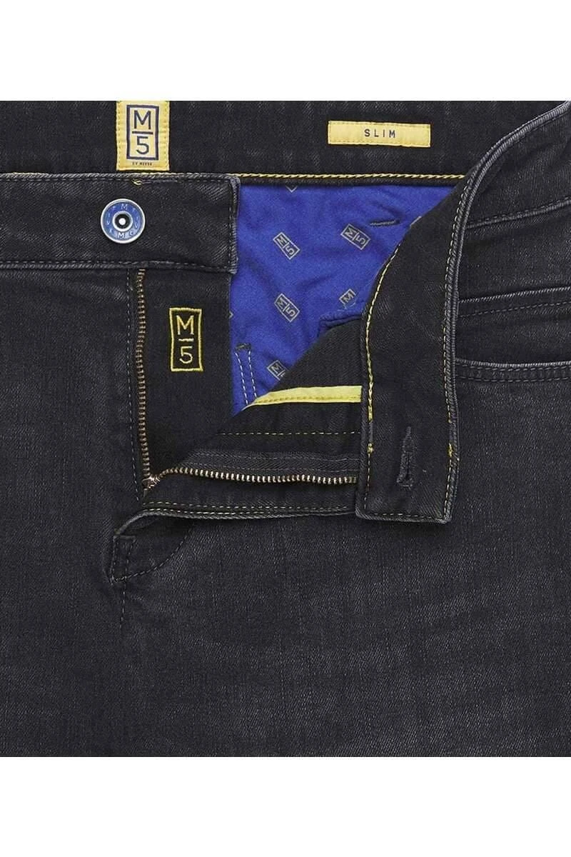 Meyer M5 Slim Fit Five-Pocket Herren Jeans Dunkelgrau 7 Meyer M5 Slim Fit Five-Pocket Herren Jeans Dunkelgrau – Bild 5