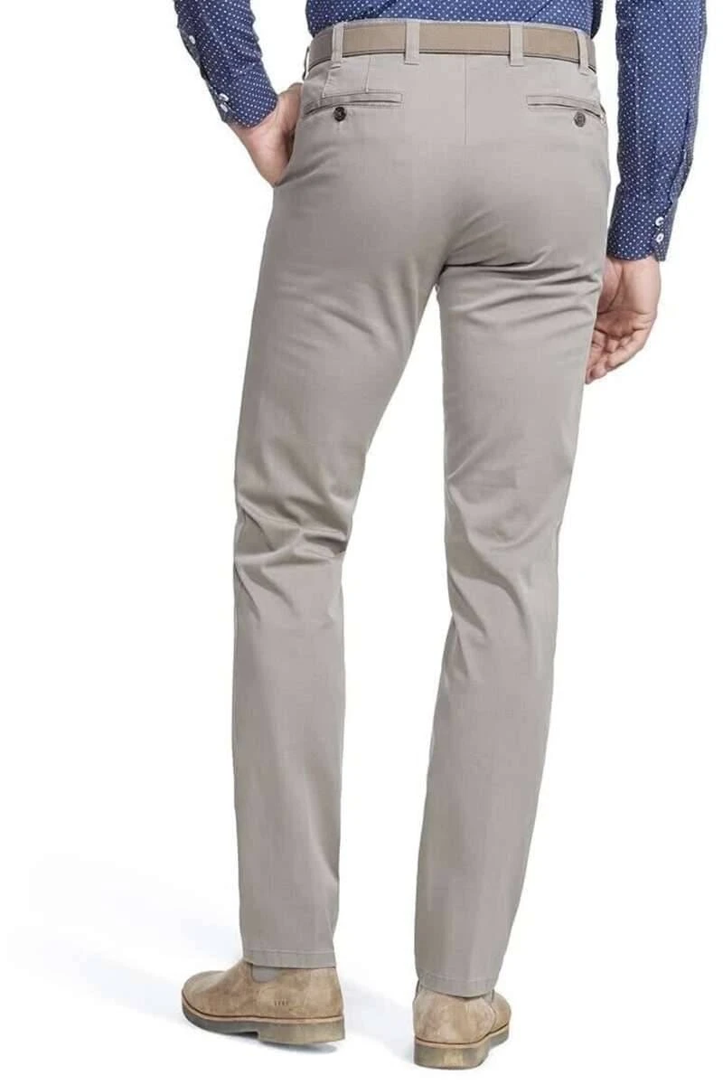 Meyer Modern Fit Herren Chino Taupe,Einfarbig 4 Meyer Modern Fit Herren Chino Taupe,Einfarbig – Bild 2