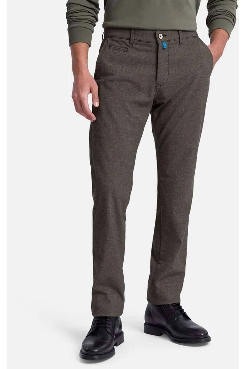 Pierre Cardin Lyon Tapered Fit Herren Chino Beige,Pepita 3 Pierre Cardin Lyon Tapered Fit Herren Chino Beige,Pepita