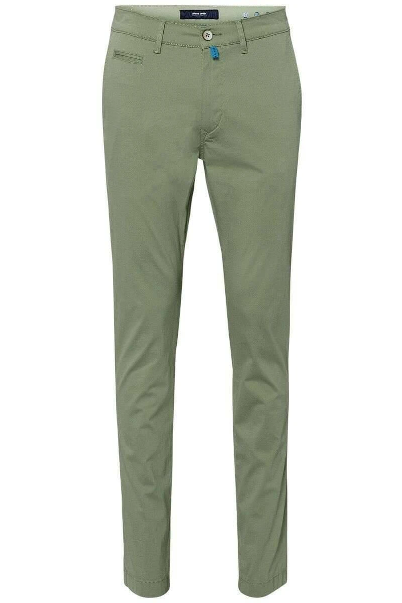 Pierre Cardin Lyon Tapered Fit Herren Chino Grün,Einfarbig 6 Pierre Cardin Lyon Tapered Fit Herren Chino Grün,Einfarbig – Bild 4